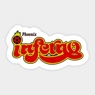 Defunct Phoenix Inferno Soccer 1980 Sticker